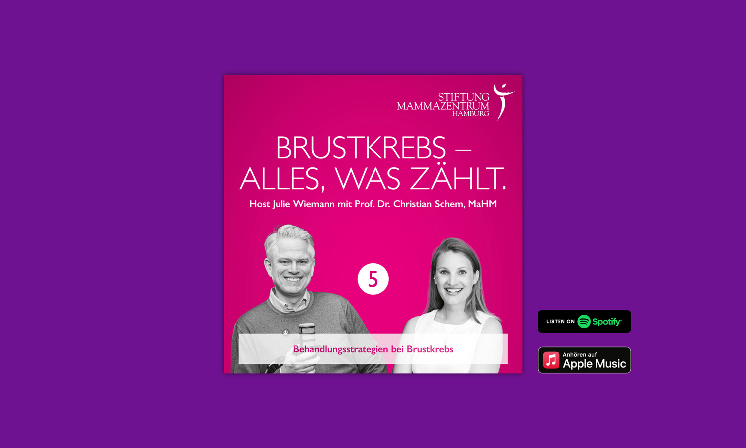 Cover Podcast "Brustkrebs – Alles, was zählt."